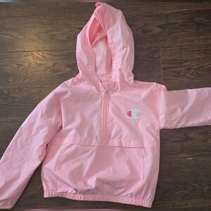 Champion Light Pink Hooded Half-Zip Pullover 6T